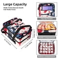 thumbnail image 3 of Valentine's Day Double Layered Insulated and Refrigerated Lunch Bag with Two Compartments, Large Capacity, and Hand Carry Handle - 7.1x11.4x16.1 Inches, 3 of 6