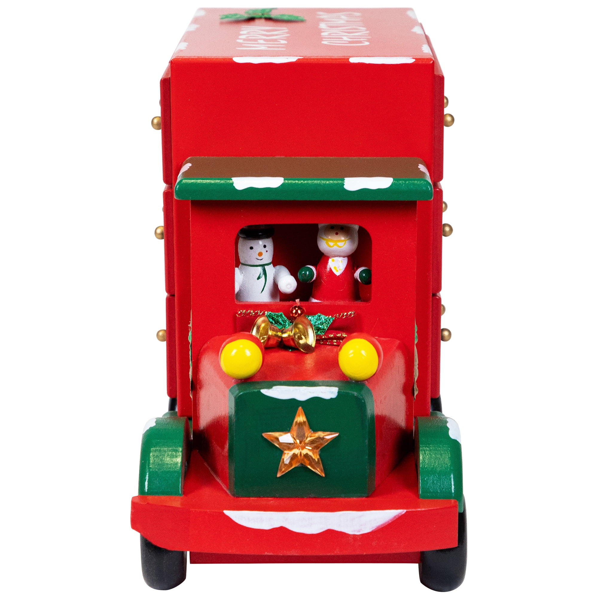 Northlight Advent Calendar Storage Truck Christmas Decoration - 14" - Red