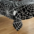 thumbnail image 4 of Halloween Tablecloth Rectangle Black Spider Web Table Cloth - 60 x 84 Oblong Polyester Cobweb Black Halloween Table Cover Washable Waterproof for Party Picnic Kitchen Dining Outdoor Decorations, 4 of 6