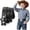 B-Black, variant on Western Leather Belt Strap for Kids Boys Girls Cowboy Cowgirl Embossed Belt Strap without Buckle