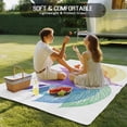 thumbnail image 4 of Purple Orange Leaves Outdoor Rug for Patio/Deck/Porch, Non-Slip Large Area Rug 5 x 7 Ft, Modern Summer Botanical Leaf Indoor Outdoor Rugs Washable Area Rugs, Reversible Camping Rug Carpet Runner, 4 of 8