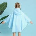 thumbnail image 4 of Kids Rain Jacket,Girls Raincoat Hooded Lightweight Waterproof Rain Wear Comfortable Kids Rain Jacket for Outdoor School Daily Use Rain Gear,Girls Rain Jacket,Light Blue,6-8 Years, 4 of 8
