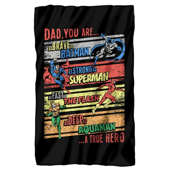 JLA A True Hero Fleece Blanket 36' x 58',A True Hero