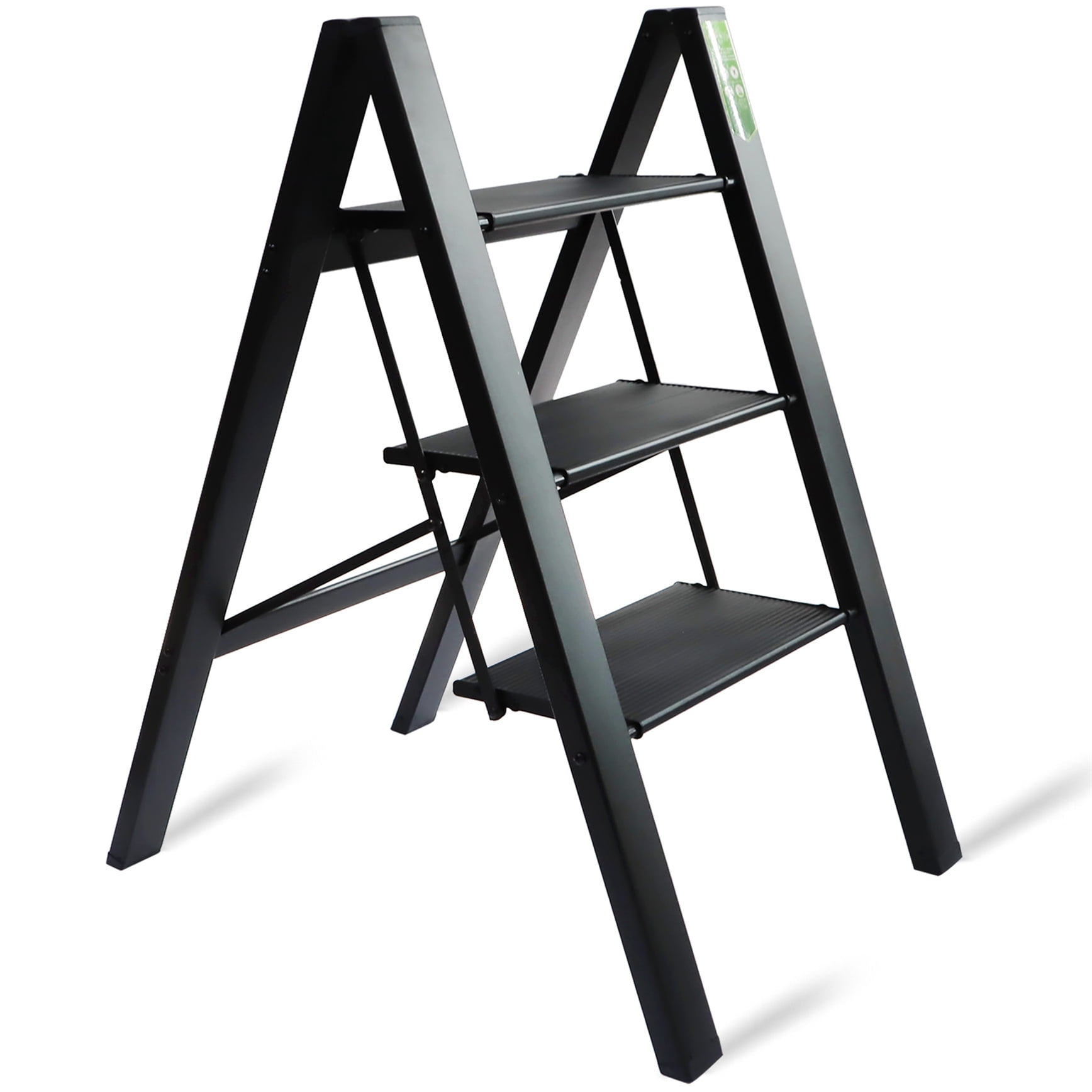 netuera 3 Step Ladder Folding Step Stool with AntiSlip Pedal Aluminum