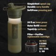 thumbnail image 3 of Botella purificadora de agua GRAYL GeoPress 710 ml - Olive Drab, 3 of 9