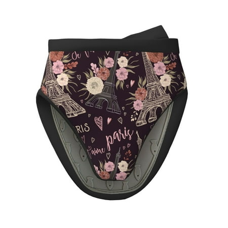 

Pofeuu Romantic Paris Print Thickened Mini Silicone Oven Mitts Heat Resistant Rubber Oven Mitt Gloves Finger Pinch Grips Pot Holder Silicone Potholder