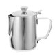 thumbnail image 1 of Jarra para espumar leche y café de acero inoxidable con tapa Taza para espumar leche y café de 350 ml para Latte Art Jarra para espumar leche espresso Jarra para espumar leche con asa, 1 of 6