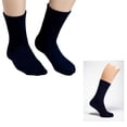 thumbnail image 6 of 3 Pairs Diabetic Crew Circulation Socks Black Non Binding Loose Fit Men 10-13, 6 of 7