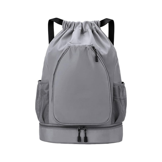 Lipstore Tennis Backpack Large Capacity Portable Racquet Carrying Bag Sports Backpack Gray