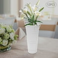 thumbnail image 2 of Wildnix 12-Pack Galvanized Iron Flower Buckets for Bouquets, White Cylindrical Flower Storage Pots with Rounded Edges for Indoor & Outdoor Decor, 2 of 6