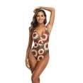thumbnail image 1 of Melyum Women's Swimsuit V Neck One Piece Lace Up Tummy Control Swimwear Crossover High Cut Bathing Suits, 1 of 6