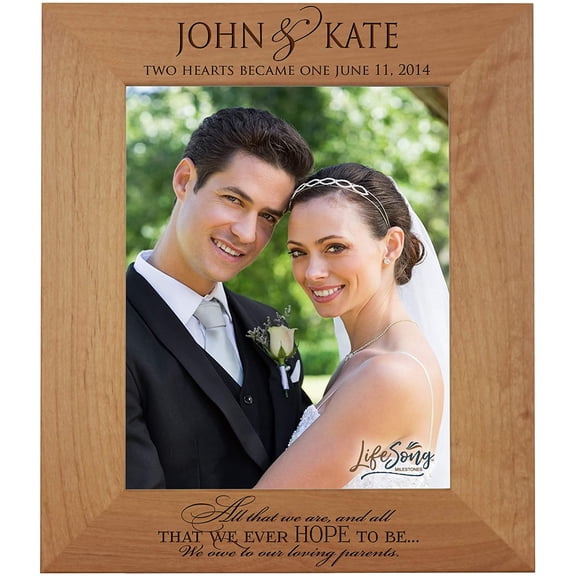 LifeSong Milestones Customized Engraved Vertical Wedding Picture Frame - All that we are