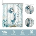 thumbnail image 5 of Mermaid Shower Curtain 60Wx72H Inch Nautical Blue Sea Ocean Octopus Coastal Coral Underwater Fish Seashell Jellyfish Teal Bathroom Set Girls Waterproof Bath Decoration Accessories Home Decor, 5 of 5