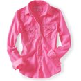 thumbnail image 1 of Camisa con botones Aeropostale para mujer rosa extragrande, 1 of 1