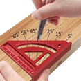 thumbnail image 4 of Multi Angle Measuring Ruler,Woodworking Square Protractor,Aluminum Miter Triangle Ruler, Layout Measuring Tool, 4 of 7