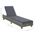 thumbnail image 2 of vidaXL Patio Lounge Chair Outdoor Sunlounger Sunbed with Cushion Poly Rattan, 2 of 6