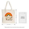 thumbnail image 3 of Cheerful Canvas Tote Bag with Vibrant Rainbow - Perfect for Shopping Travel & Parties - Reusable & Stylish, 3 of 4