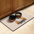 thumbnail image 3 of Halloween Pumpkin Ghost Dog Food Mats for Floors Absorbent No-Slip 17x30 Inch Dog Water Mat Horror Pumpkin Ghost Cat Mat for Food Dog Water Bowl Mat for Messy Drinker, 3 of 7