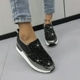 thumbnail image 5 of Bovxnpu Summer Sandals for Women 2024,Women's Closed Toe Wedge Sandals,Sports Black Sloping Heel Sports Shoes Suitable Women's Cutting Design Shiny Details Shoes, 5 of 5