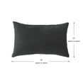 thumbnail image 3 of Greendale Home Fashions 19'' x 12'' Reversible Outdoor Throw Pillow, Set of 2, Carbon, 3 of 6