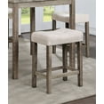 thumbnail image 5 of Modern Pub Set for 4, 5 Piece Counter Height Dining Table Set, Wooden Table and 4 Padded Stools, Breakfast Nook Set for Coffer Bar, Bistro, Kitchen, 5 of 7