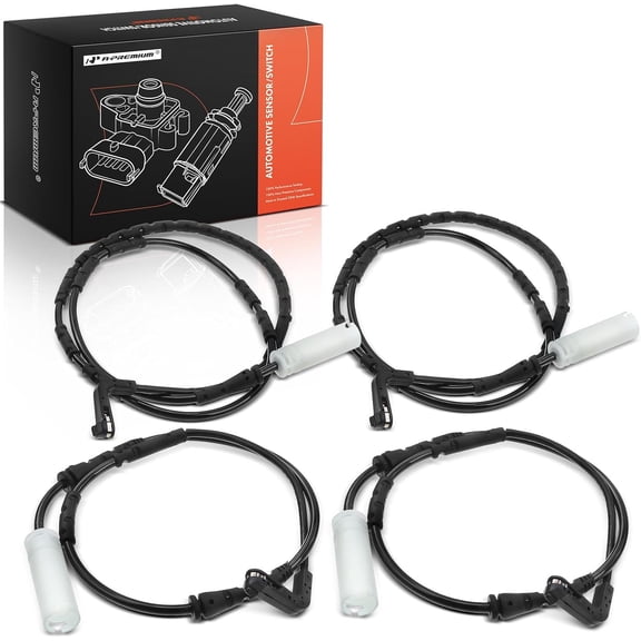 A-Premium Front and Rear Disc Brake Pad Wear Sensors Compatible with BMW 328i/335i 2007-2010, 335d 2009-2010, 335is 2011, 135i 2008-2010, 4-PC Set