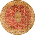 thumbnail image 1 of Ahgly Company Indoor Round Oriental Orange Traditional Area Rugs, 5' Round, 1 of 1