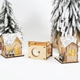 thumbnail image 2 of 4 Rustic Wooden Christmas Village House Ornaments for Crafts,Centerpiece Table Decorations and Indoor Wall Art Decor,First Unique House Warming Gifts for New Home with LED Light, 2 of 5
