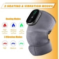 thumbnail image 3 of Heated Knee Massager Shoulder Elbow Brace 3 in 1 with Vibration, Cordless Rechargeable Heating Knee Warmers Wrap for Shoulder Elbow Knee Stress Relief,1 Pair, 3 of 10