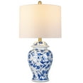 thumbnail image 6 of 23.6'' Chinoiserie Ceramic Table Lamp Blue and White Porcelain Lamp for Nightstand, 6 of 8