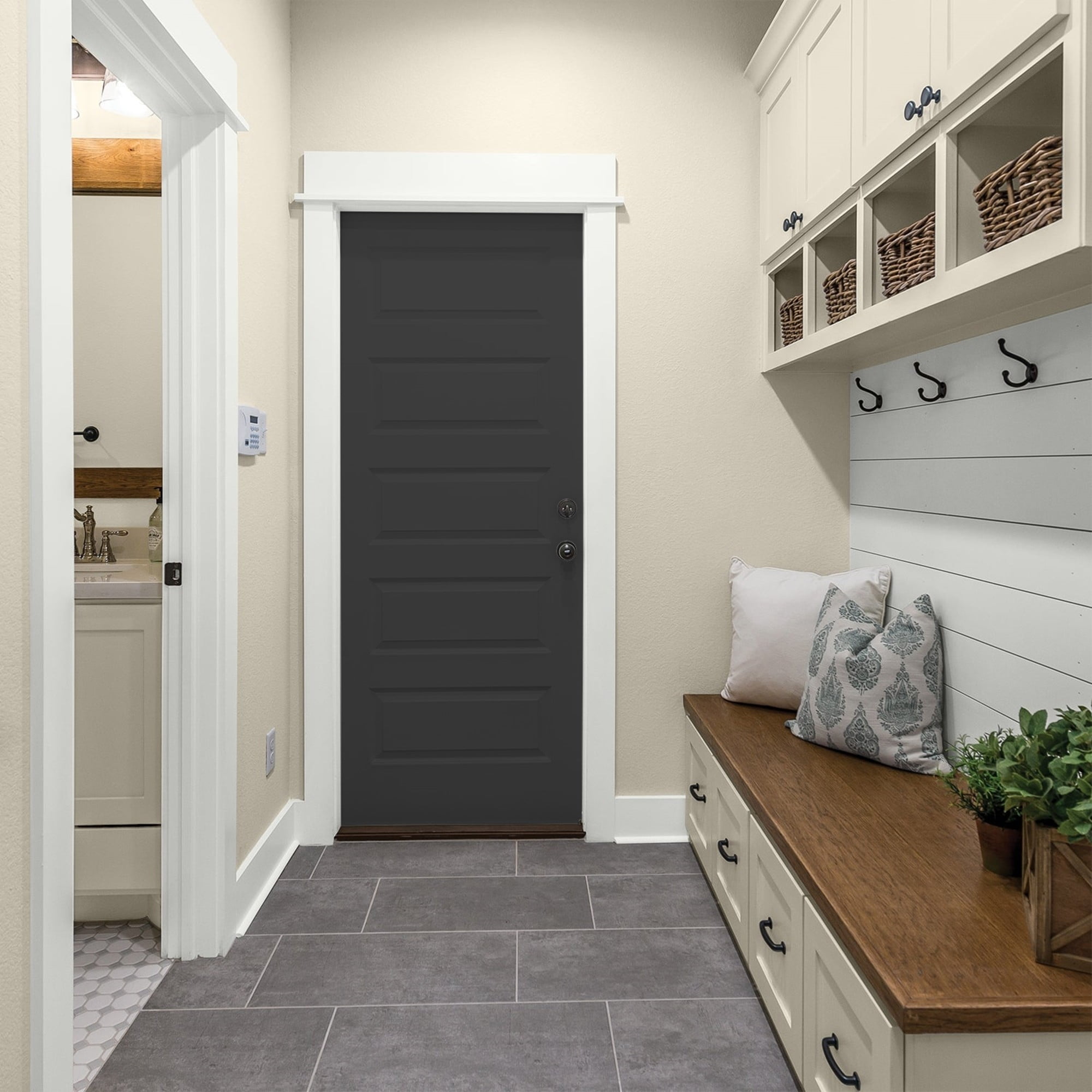 Glidden Cabinet Door and Trim Grab-N-Go Satin Paint, Black, 1 Quart