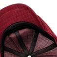 thumbnail image 6 of Men's Adjustable Fit Newsboy Cap Cotton Herringbone Flat Hat Washed Beret Ivy Style for Golf Cabbie Driving Casual Fashion (Wine), 6 of 8