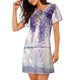 thumbnail image 2 of Disketp Lavender Blooms Window para Camisón Corto de Manga Corta para Mujeres, Camisón Cómodo con Escote Redondo, Bonito y Confortable, 2 of 6