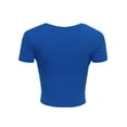 thumbnail image 2 of Women's Casual Slim Fit Short Sleeve V- Neck Basic Crop Top T Shirts, 2 of 2