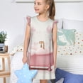 thumbnail image 4 of Fotbe Cute Bathtub Vestido de Dormir para Niñas de 3 a 10 Años, Mangas Cortas, Estilo Princesa, Pijama Camisón con Mangas Voladas-XX-Large, 4 of 6