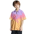 thumbnail image 1 of TAIAOJING T-Shirts Polyvalents Garçon Fille Crème Glacée Imprimée Manches Courtes Col Rabattu T-Shirts Stylés Haut à Fermeture Éclair pour Tout-Petit à Adolescent Coupe Décontractée Léger Tenue Quotidienne, 1 of 7