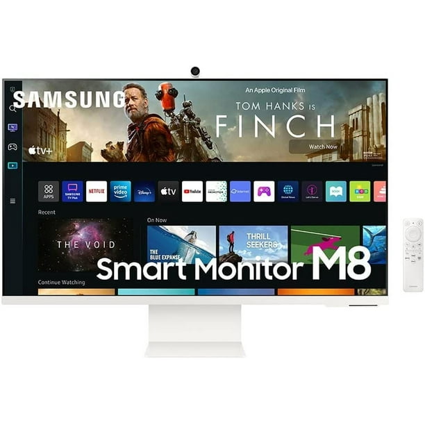 Monitor de Computadora Samsung Blanco 32 Pulgadas 4K UHD HDR Inteligente con Transmisión de TV y Cám