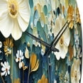 thumbnail image 4 of Designart "Green Blue Calm Oasis II" Abstract Botanicals Oversized Wall Clock, 4 of 5