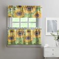 thumbnail image 2 of Farmhouse Country Curtains 24 Inch - 3 Panel Bohemian Floral Set with Vintage Rustic Design, Rod Pocket, 2 of 6