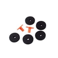 thumbnail image 1 of Greeniant Almohadillas de fieltro para platillos, 7 Uds., tuercas de ala, arandelas, naranja, negro, redondo, 50mm, juego de accesorios para tambor, Accesorios para instrumentos musicales Greeniant OD023676-00, 1 of 6