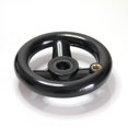 thumbnail image 3 of Hand Wheel - 3 Spoke Black Round Handwheel Handle Plastic Hand Wheel with Rotating Handle for 12*100mm Lathe Milling Machine, 3 of 5