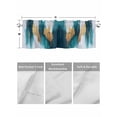 thumbnail image 4 of Valances for Windows Abstract Art Rod Pocket Cafe Window Treatments Valance Curtains for Kitchen Bathroom Laundry Basement Windows 60"x14", 4 of 9