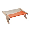 thumbnail image 4 of Hamaca resistente Asiento para cama Ahorro de espacio Soporta hasta 20 kg Estantes ajustables 15 cm Sin ventosa Gatos Ventana Percha para jugar Balcón naranja gris Fernando Hamaca para gatos, 4 of 8