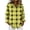 Yellow, variant on Dressy Plaid Button Down Shirts for Women Casual Long Sleeve Lapel Blouse Oversized Fall Winter Shirt Jackets