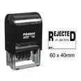 thumbnail image 1 of Printtoo Self Inking Dater Stamp With Rejected By Text Office Stationery Date Rubber Stamp-Black, 1 of 1
