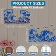 thumbnail image 4 of 2Pcs Ocean Waves Stencil A4 Size Reusable Sea Wave Seagull PET Stencil 11.6x8.2inchs Different Wave Pattern Templates Drawing Stencils for DIY Art Crafts Home Decor Mixed ColorDIY, 4 of 9