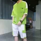 thumbnail image 5 of Camisetas deportivas, pantalones cortos, trajes para hombres, conjunto de dos piezas, conjuntos geniales para correr y trotar para hombre, jogger Alphabet, novedad en camisetas y tops, tendencia 2024, 5 of 5