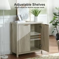 thumbnail image 4 of OAKHAM Buffet Bahut Cannelé avec Tablettes Ajustables, Crédence Console d'Appoint Moderne, Chêne Gris, 4 of 7