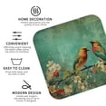 thumbnail image 3 of Vsdgher Retro Birds Leather Coasters for Drinks, Durable Drink Coasters 4 Set for Tabletop Protection, Luxurious Home Décor and Housewarming Gift-Square, 3 of 6