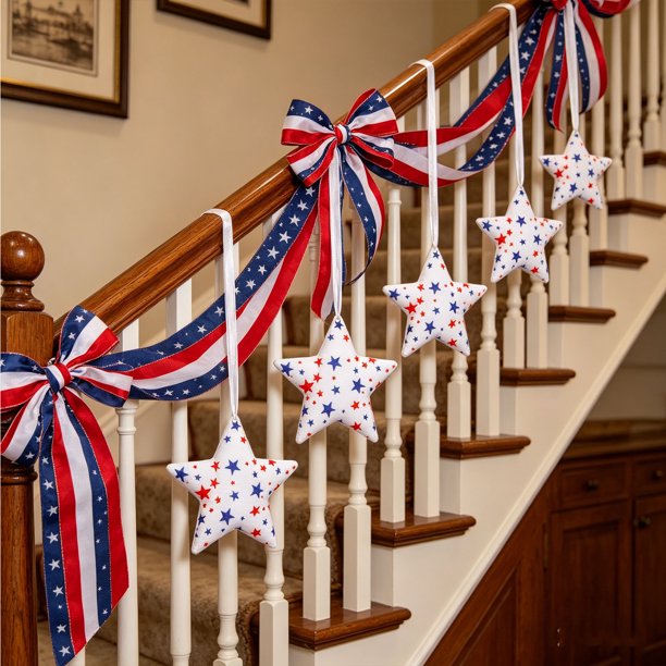 USA Independence Day Hanging Decorations Star-Shaped Pendants And Ornaments For Parties Style Decor Supplies